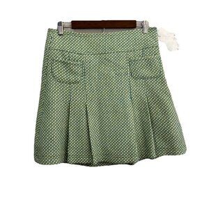 Tulle Tweed Pleated Y2K Academia Preppy A Line Skirt Women Large